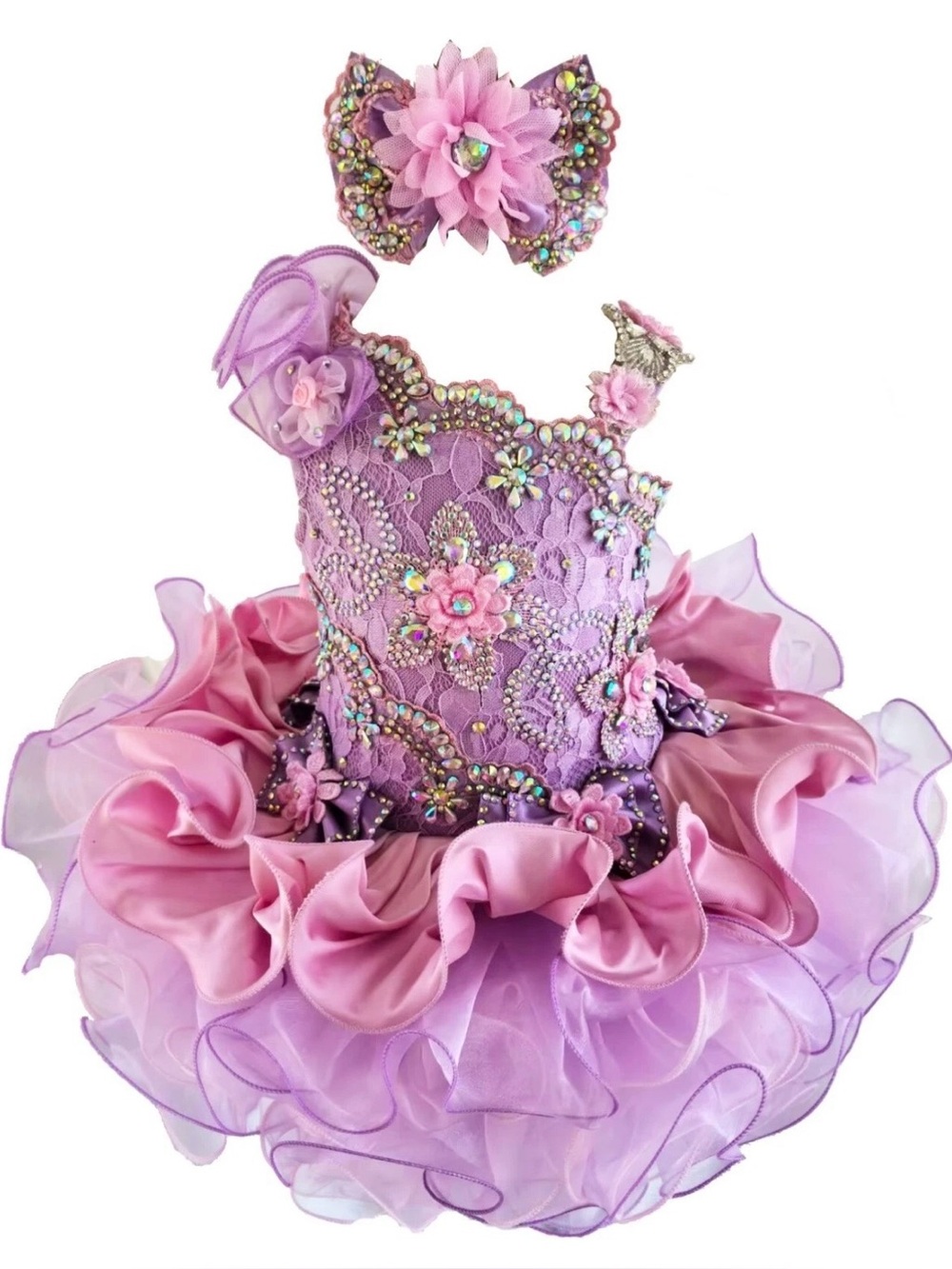 Toddler 12-18 months Pink/Lavender Princess Dress with Bow